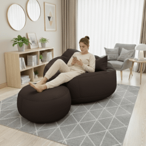Luna Swift Giant Roll Xxl 3pcs Combo Bean Bag-Deep Brown