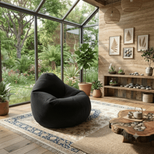 Luna Swift Xxl Pear Shape Single Bean Bag- Black