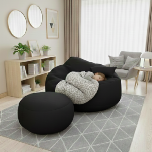 Luna Swift Giant Roll Xxl 3pcs Combo Bean Bag-Black