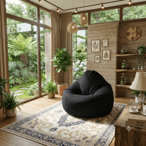 Luna Swift Xxxl Pear Shape Single Bean Bag-Black