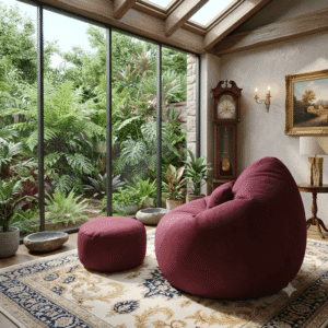 Luna Swift Xxl Pear Shape 3pcs Combo Bean Bag-Maroon