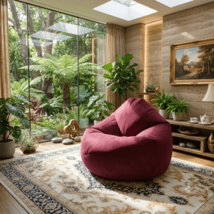 Luna Swift Xxxl Pear Shape Single Bean Bag-Maroon