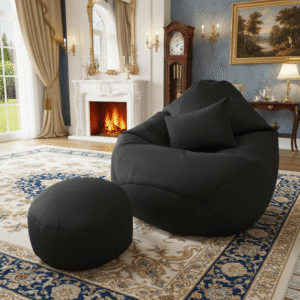 Luna Swift Xxl Pear Shape 3pcs Combo Bean Bag-Black