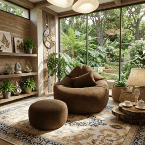Luna Swift Xxxl Pear Shape 3pcs Combo Bean Bag-Deep Brown