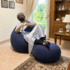 CBC Cotton Xxl Pear Shape 3pcs Combo Bean Bag-Navy Blue