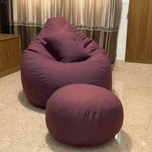 CBC Cotton Xxl Pear Shape 3pcs Combo Bean Bag-Purple