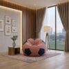 Fabrics Football Shape Xxl Single Bean Bag-Pink Blue