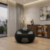 Fabrics Football Shape Xxl Single Bean Bag-Grey Black